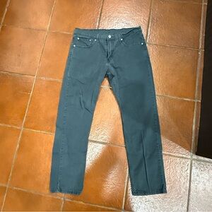 Levi's 502 Taper Men's 33x30 Dark Gray Stretch Denim Modern Fit Jeans